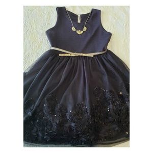 Navy (Dark) Blue Fancy Party Dress